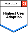 G2 Highest User Adoption badge